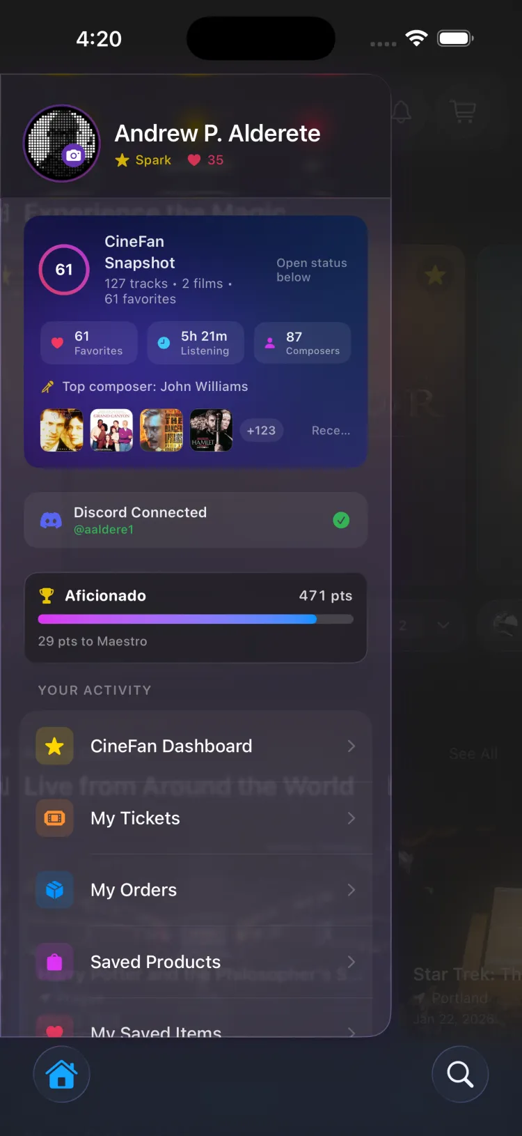 CineFan profile